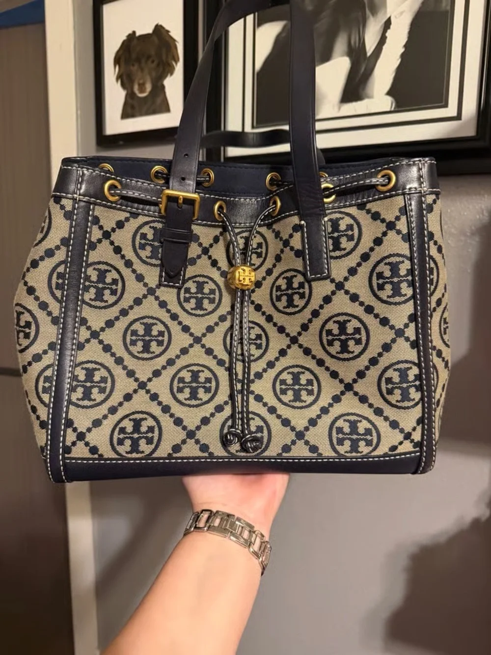 Tory Burch T Monogram Jacquard Small Tote Bag